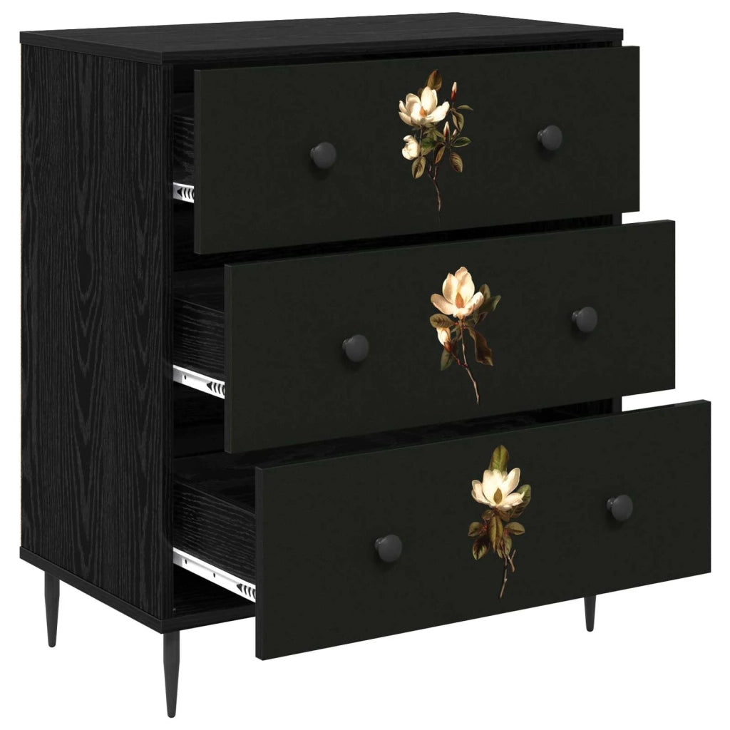 Cassettiera BREMEN Stampa di Magnolia 66 x 36,5 x 76 cm 8007387