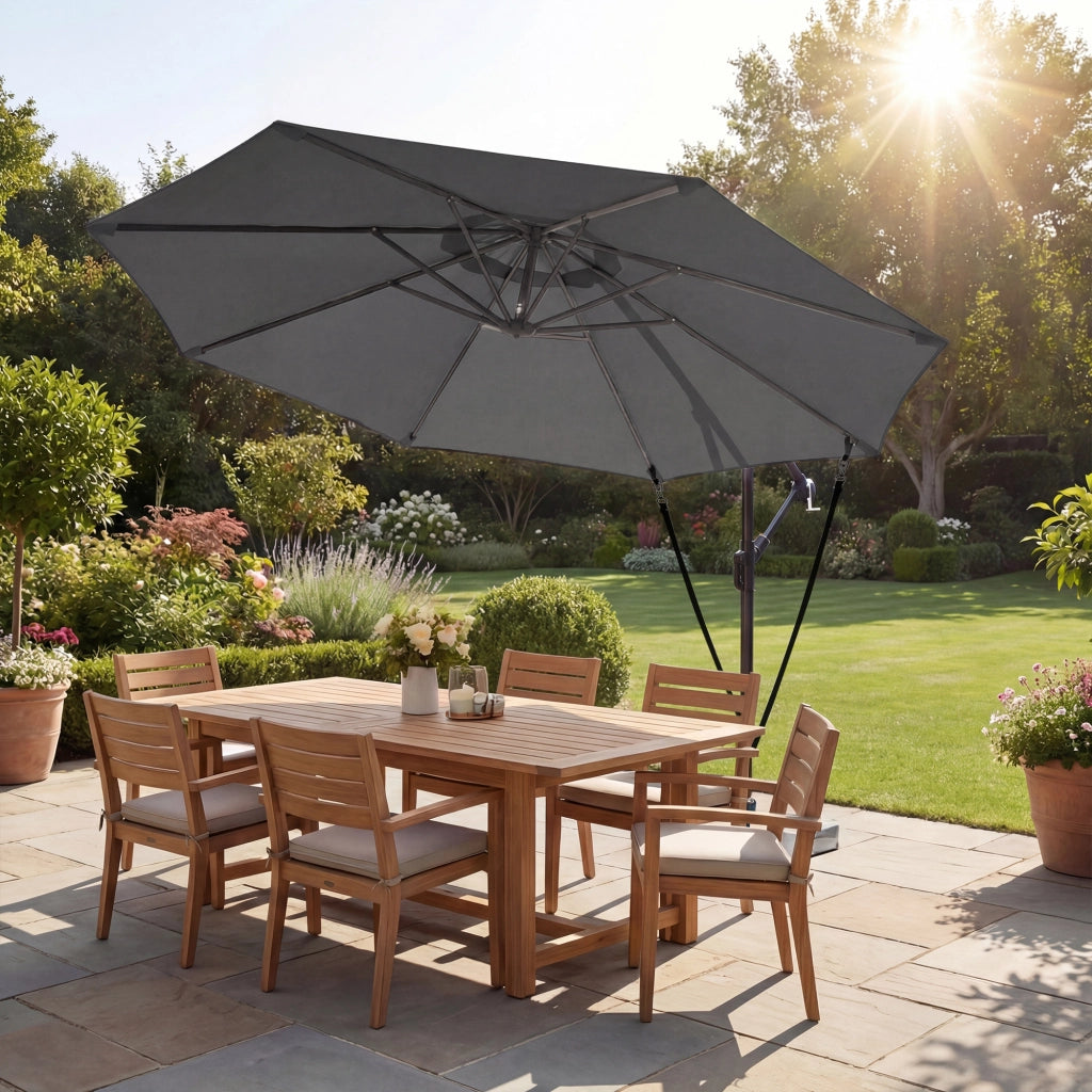 Ombrellone da Giardino ¨C Zephmum ¨C Grigio Scuro