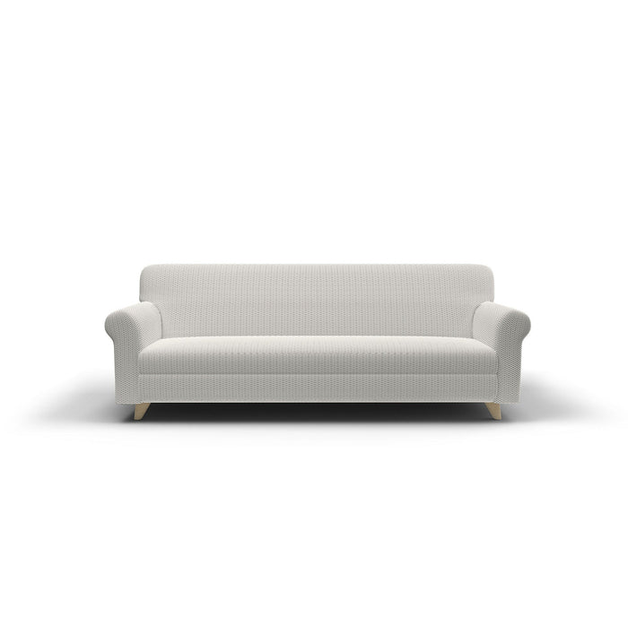 Copridivano Elasticizzato 1 Posto in Poliestere e Cotone Fashionable Panna