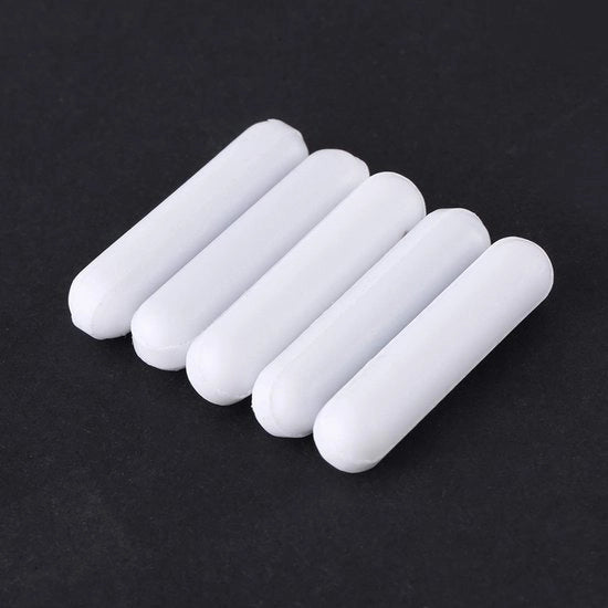 Stirrer - Laboratorio - Resistente ai prodotti chimici - Bianco - Set di spatole magnetiche - Adatto per miscelatori magnetici - C7 x 30 mm