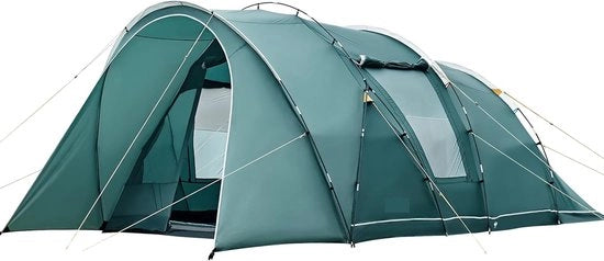Tenda per 5-6 Persone, Impermeabile, Grande Tenda Familiare con 2 Cabine da Soggiorno e Portico