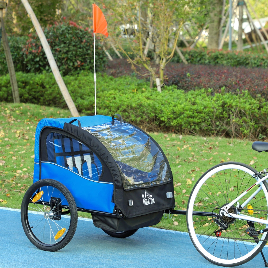 Carrello Bici Bambini con Sicurezza e Ammortizzatore ¨C Zephmum ¨C Blu