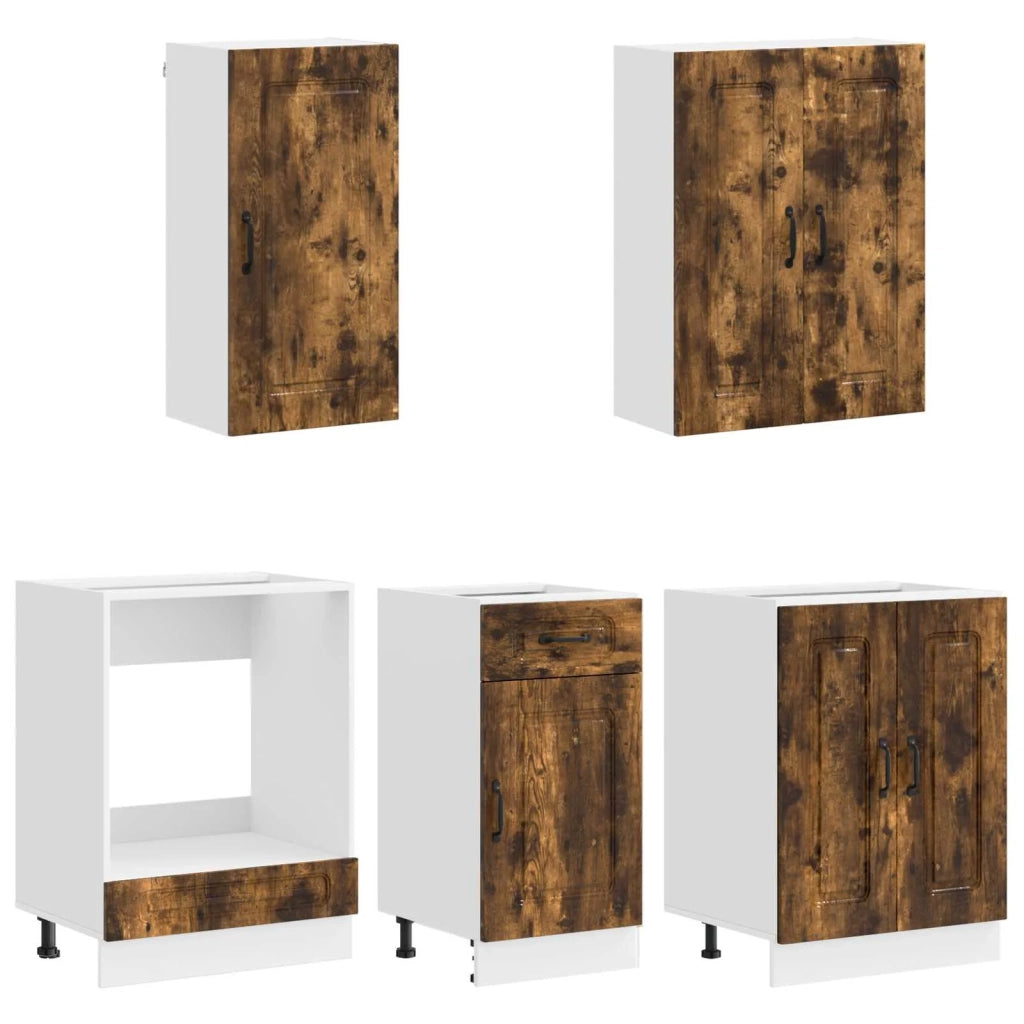 Unità Cucina KALMAR 5 pcs Rovere Fumo Legno ingegnerizzato 3438240