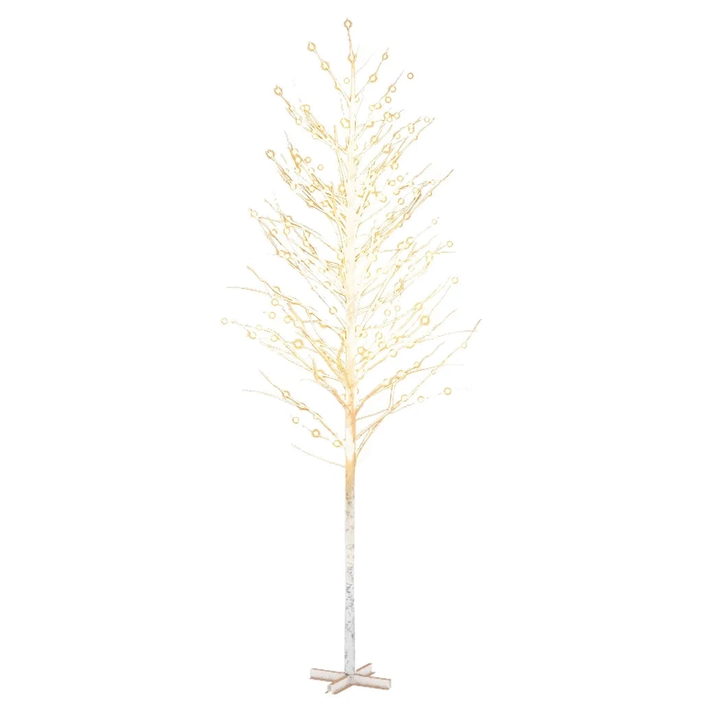 Betulla Bianca con LED Bianco Caldo 672 LED 400 cm 345147