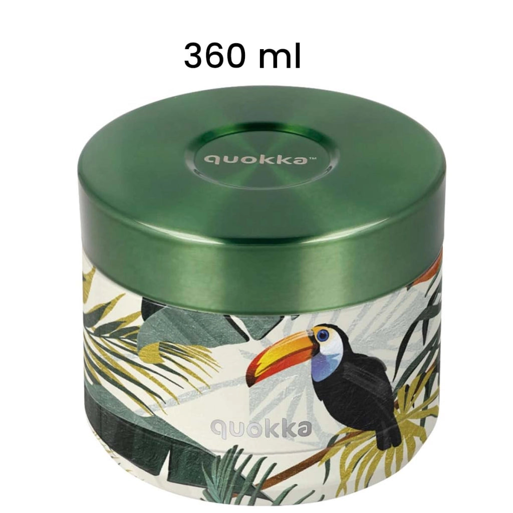 Contenitore Alimentare 360ml Modello Whim con Motivo Tropicale Verde Quokka