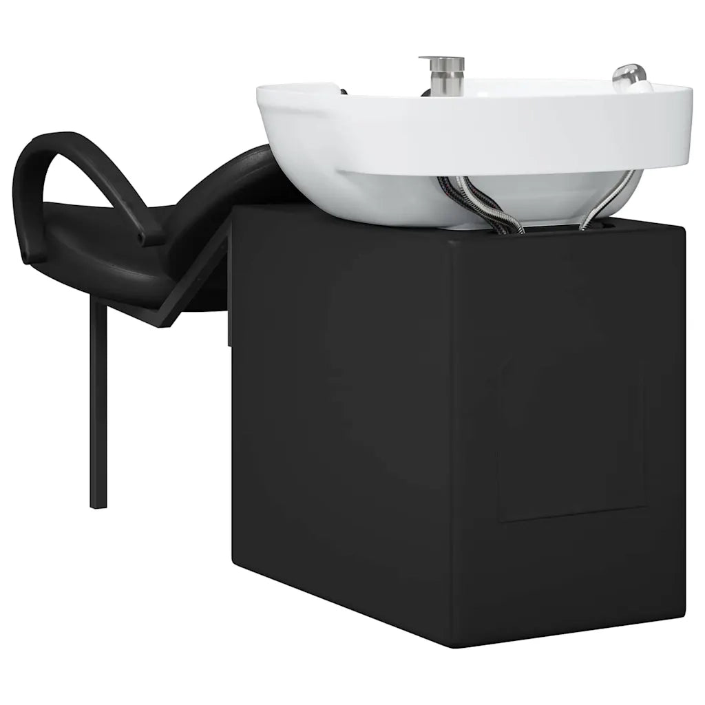 Sedia per Shampoo Nero e Bianco 136 x 60 x 92 cm PVC 42009072