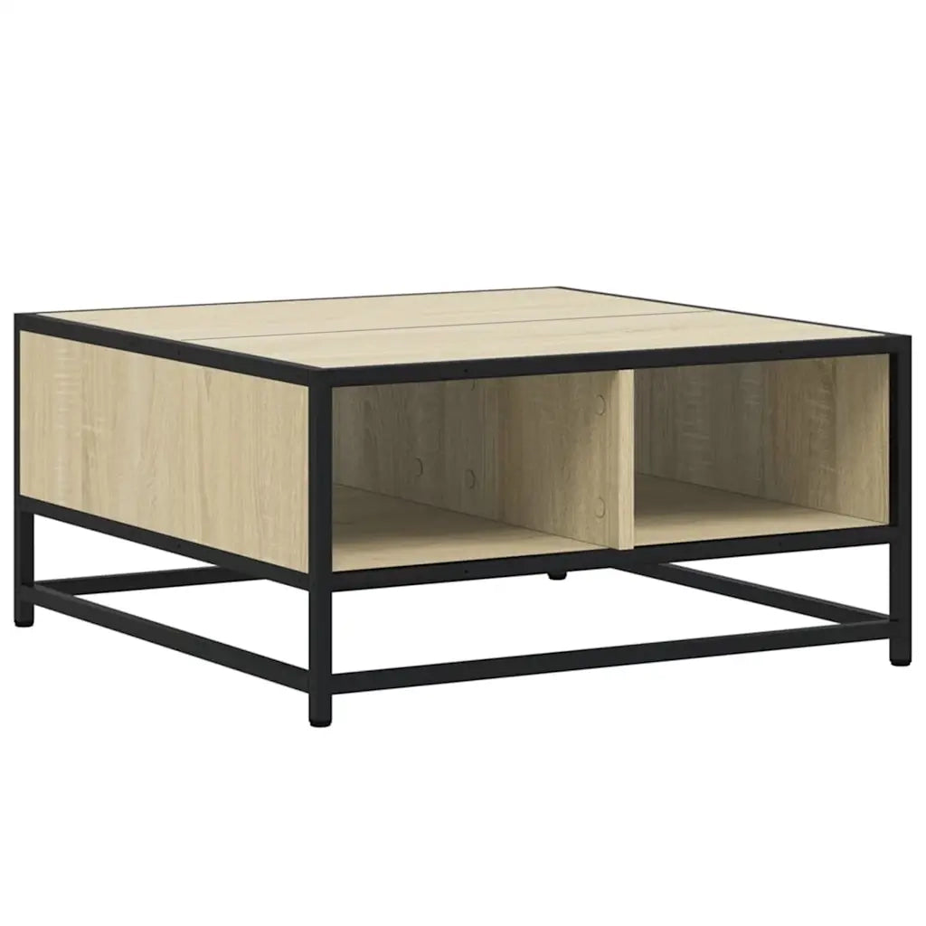 Tavolino Salotto Sonoma 60,5x60,5x30 cm in Truciolato e Metallo 848765