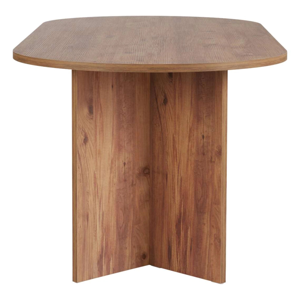 Nofalota, Tavolo Fisso 6 Posti, 200x90x75h cm Marrone Rovere Nodi