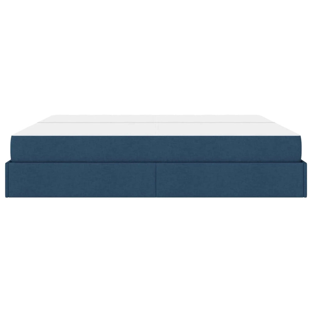 Struttura letto con materasso con materasso 2 pcs Blu Tessuto 3399521