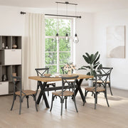 vidaXL Tavolo Pranzo NOAIN Gambe a Forma X 160x90x75 cm Legno Massello