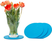 Vilten Onderzetters Rond 25cm, Pacchetto da 4 (Colore Scegliibile), Blu Pastello - Onderzetters per Tavolo e Bar per Vasi e Calici