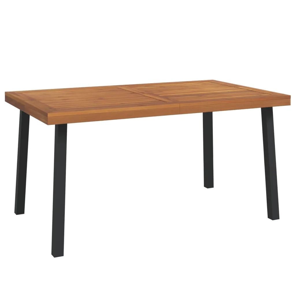 Set Pranzo da Giardino 5 pz Legno Massello di Acacia e Metallo 3155422