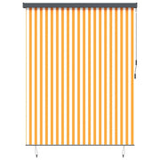 Tenda a rullo con tende Rigato Bianco e Arancione 200 x 250 cm 362089