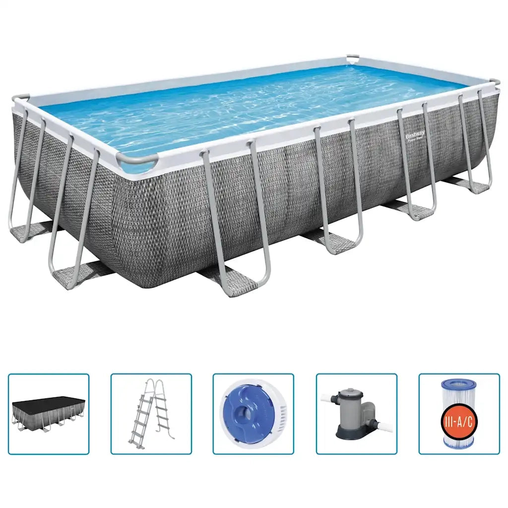 Bestway Power Steel Set Piscina Rettangolare 549x274x122 cm 92866
