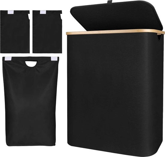 Lavatrice 140 litri con coperchio - Grande lavatrice con 3 vani per bucato - 66 x 55 x 36 cm
