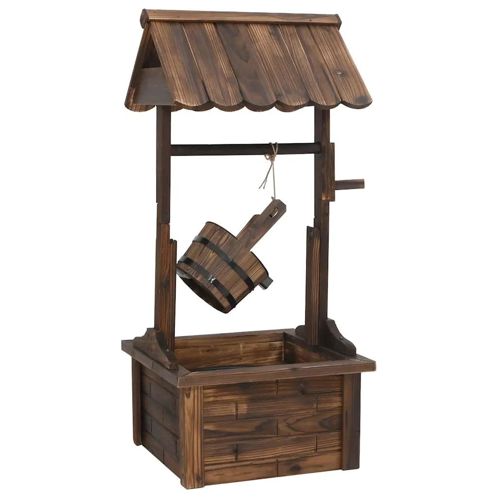 Pozzo dei Desideri con Pompa 57x50x112 cm Massello di Abete CFW1122594