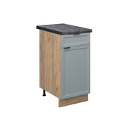 Mobiletto base per cucina Fame-Line Blu-grigio chiaro/Rovere dorato 40 cm, PL Antracite Vicco