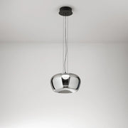 Lampadario Moderno Kave Metallo Vetro Specchiato Led 20W 3000K Dimmerabile Ip20