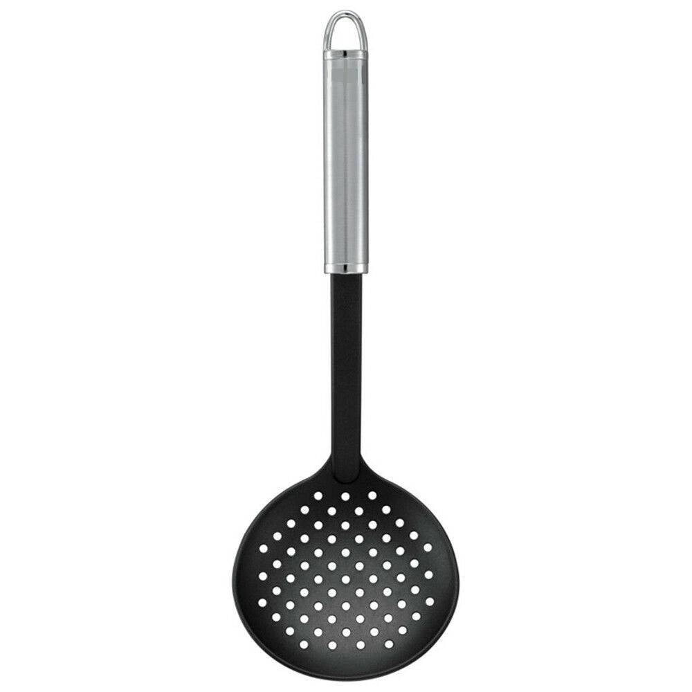 Trade Shop - Schiumarola Nylon Plastica Acciaio 11 X 6 X 33 Cm Impugnatura Ovale Strumento Cucina -