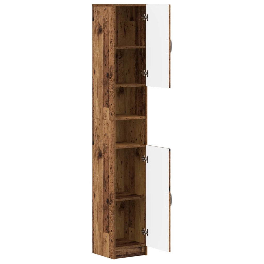 Armadio da Bagno con Ripiano Aperto UTRECHT Legno antico 897703