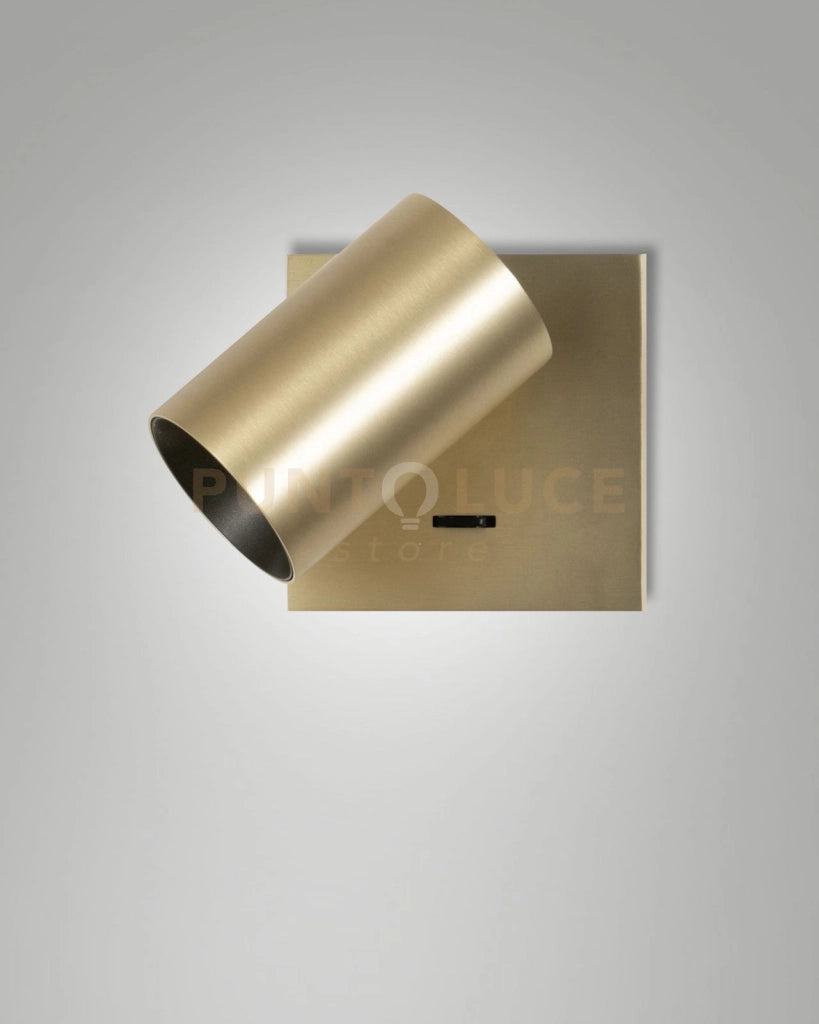 FLORES SPOT 1 LUCE OTTONE SATINATO CON INTERRUTTORE ORIENTABILE ATTACCO GU10