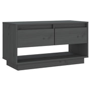 Mobile TV multimediale mensola TV credenza TV sala da pranzo soggiorno camera da letto 74 x 34 x 40 cm legno di pino massiccio grigio 02_0026204
