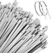 Cavi a doppia "E" - 100 pezzi - Inox e resistente ai raggi UV - 250 x 4,6 mm - Robusto e duraturo - Adatto a diverse applicazioni - Idoneo per cavi e fili.