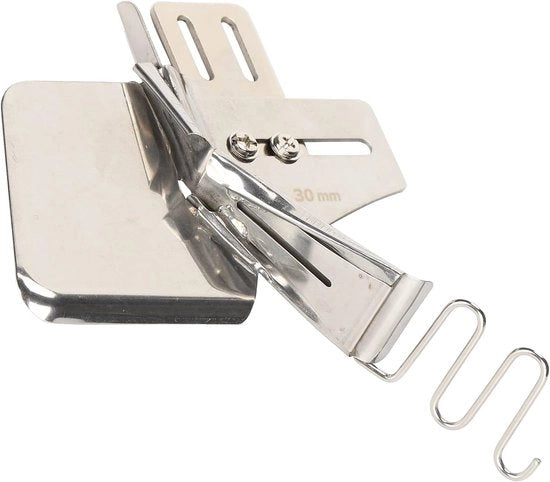 Accessorio per macchina da cucire - 30 mm - Striscia per cucire a 45 gradi - Livello per cucitura piatta - Risultati di cucitura professionali - Adatto per macchine da cucire domestiche - Incluso set di viti - Accessorio per cucire
