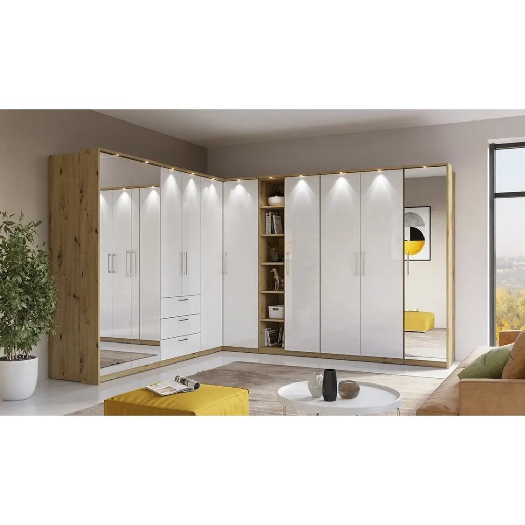 Guance di finitura per armadio della collezione MODULO, colore rovere.