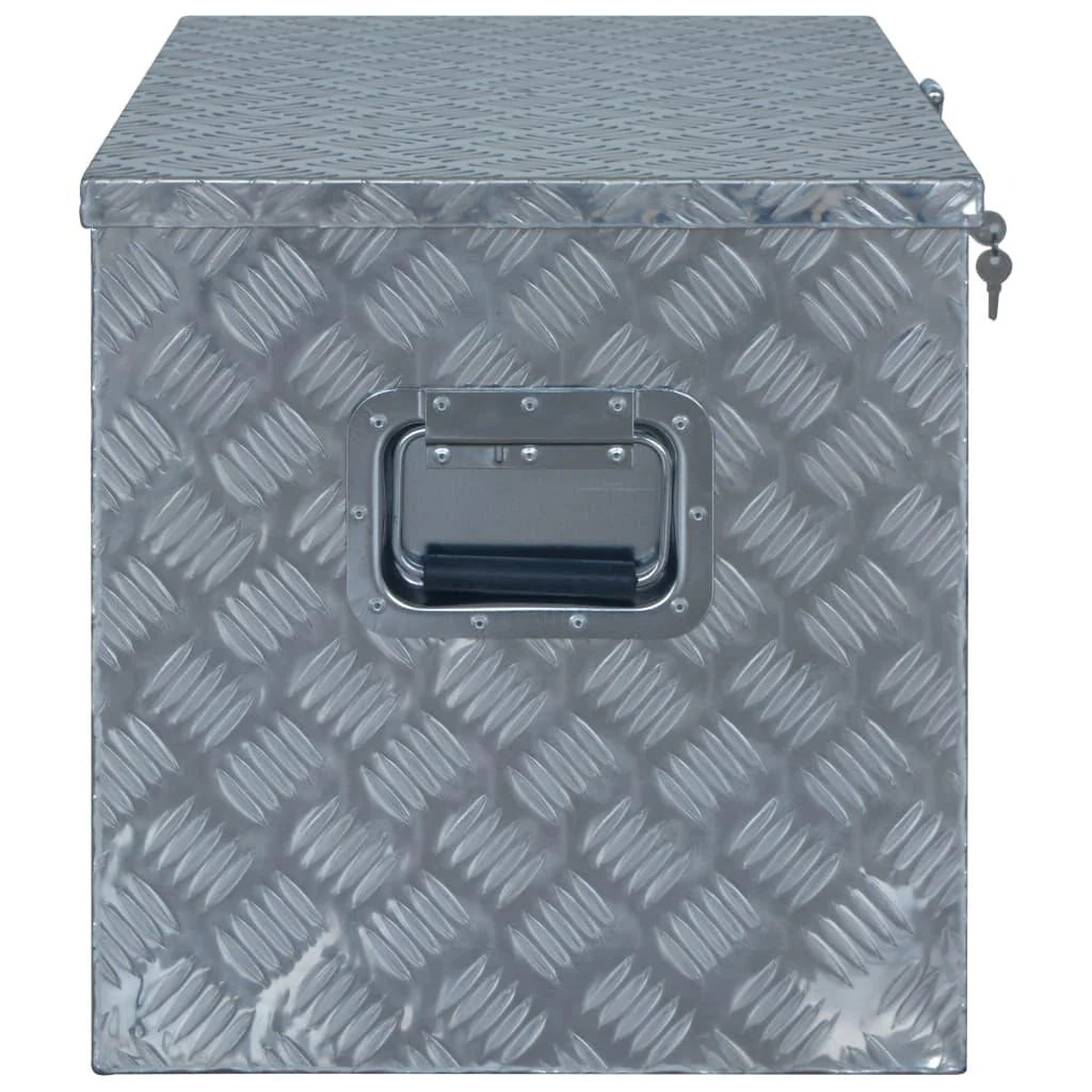 Scatola portaoggetti cassetta degli attrezzi scatola per rimorchio valigetta per il trasporto in officina 61 x 43 x 45,5 cm alluminio 02_0003202
