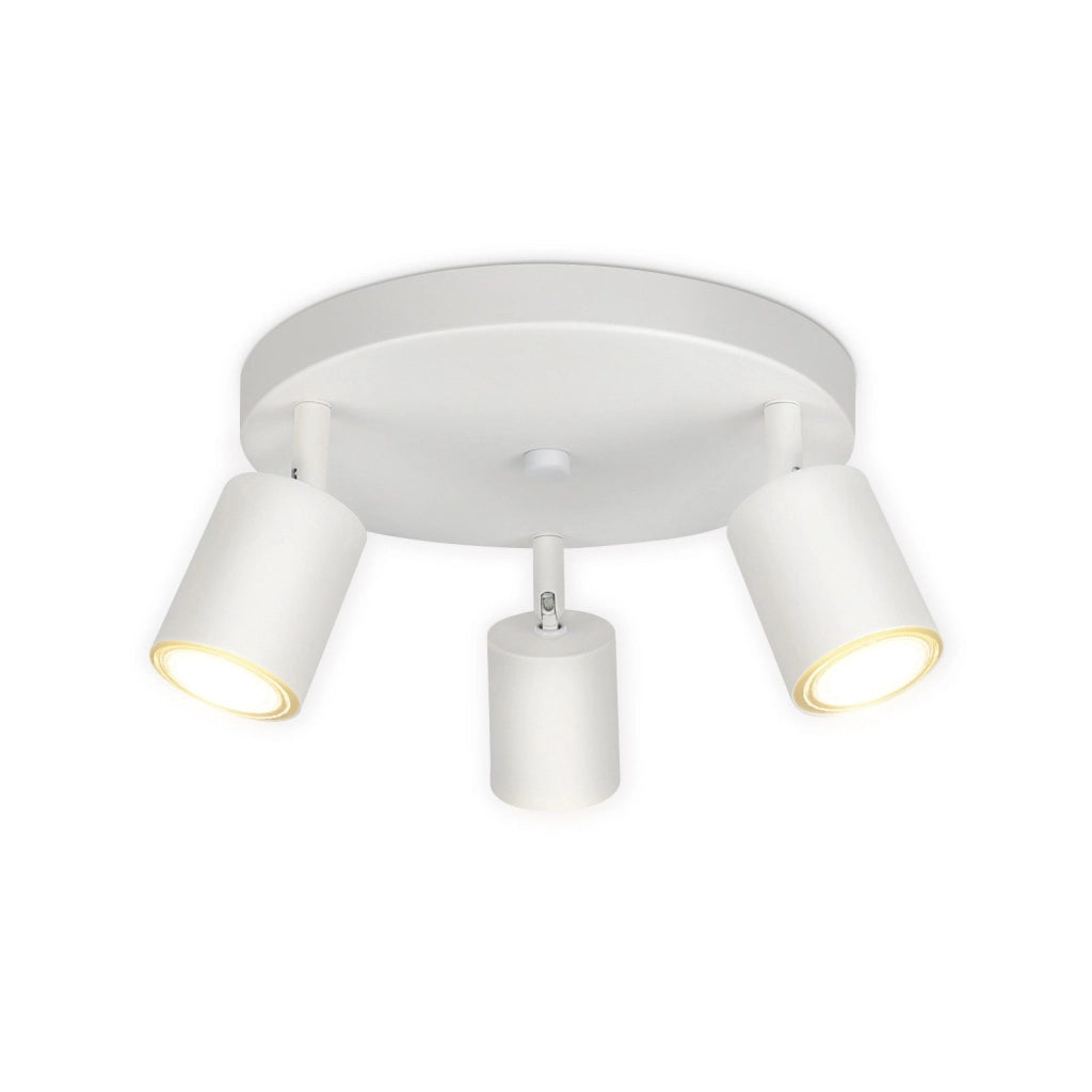ZMH Faretto da soffitto 3 luci GU10 rotondi orientabili 350° per camera letto