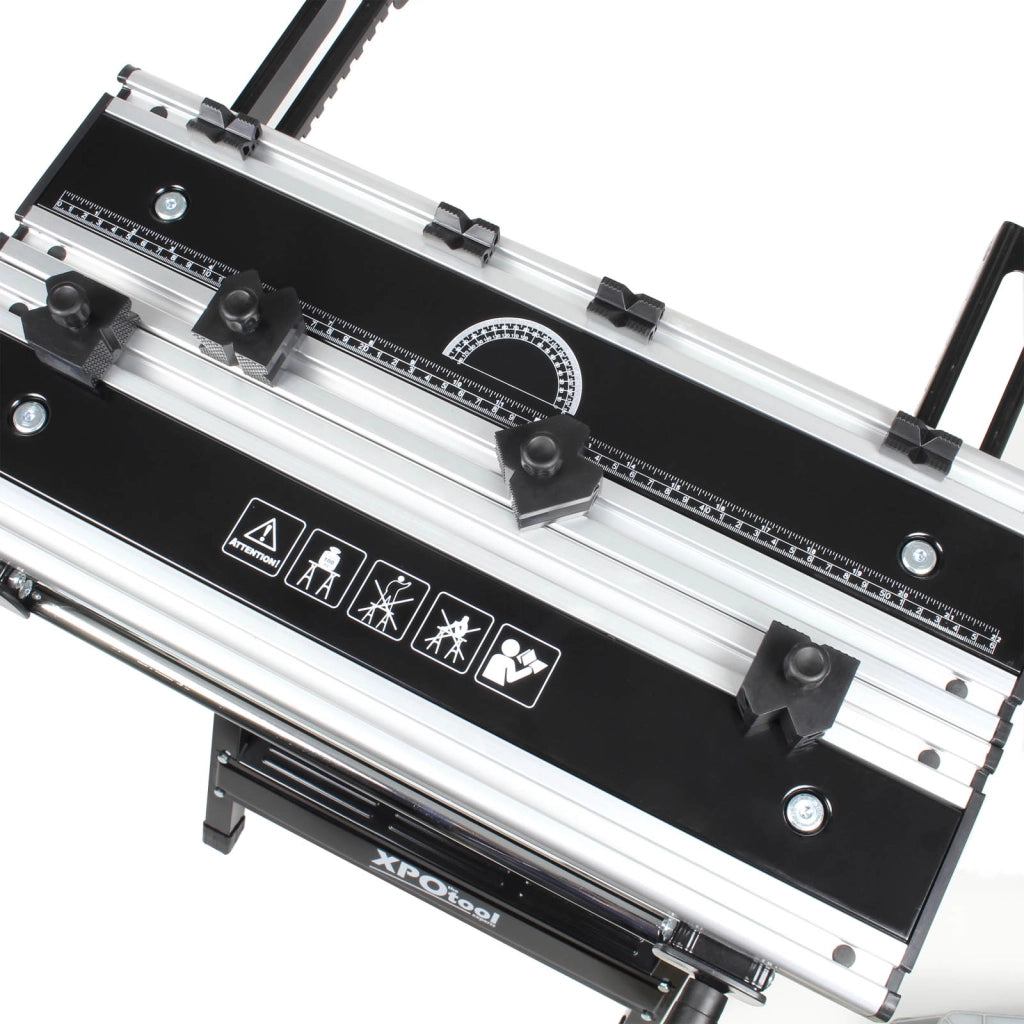 Banco da lavoro portatile e pieghevole max 100 kg altezza e inclinazione regolabili 77-107cm