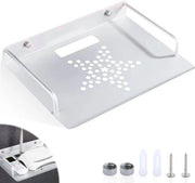 Supporto per router in alluminio multifunzionale per TV box e mini PC accessori per TV argento