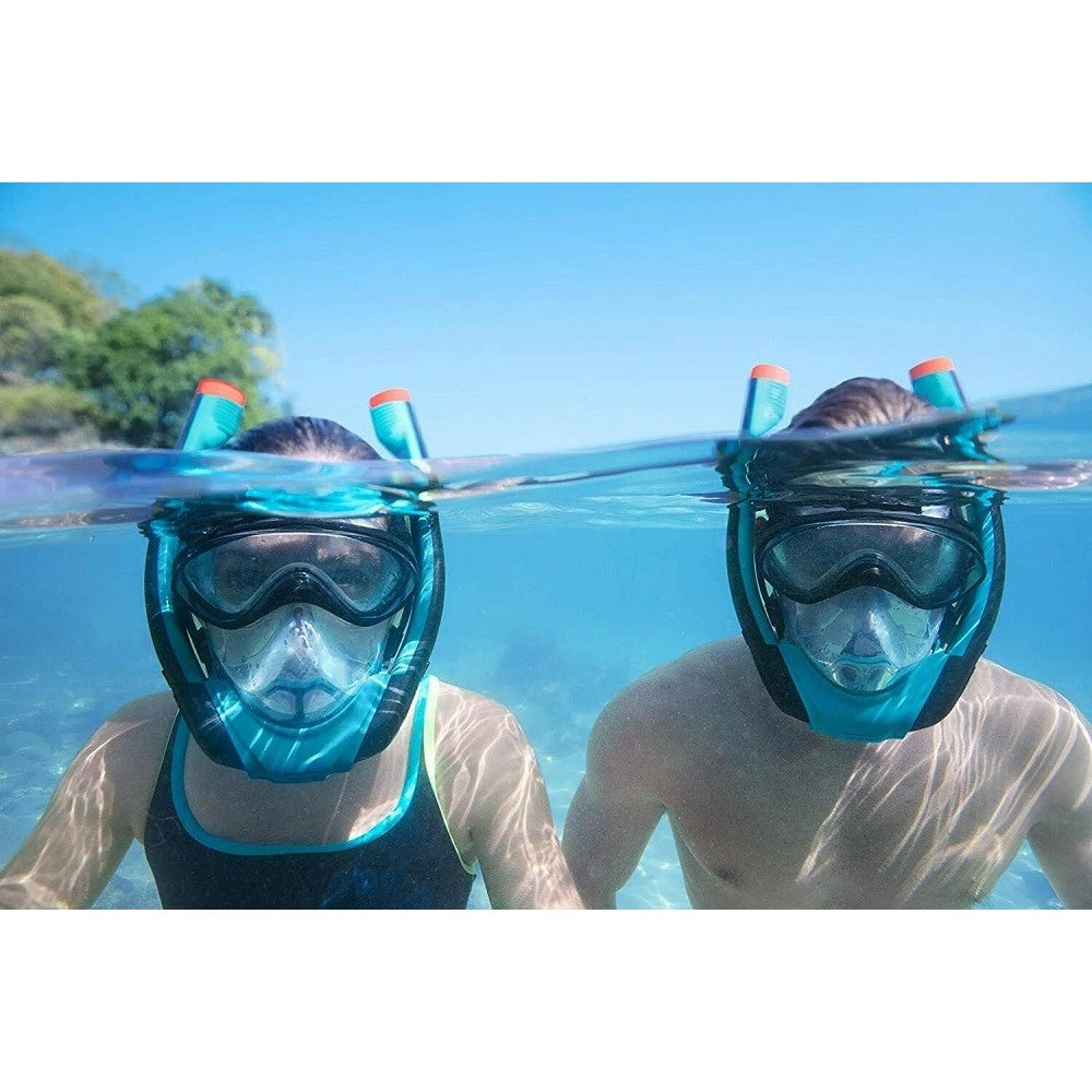 Trade Shop - Maschera L/xl Con 2 Boccagli Da Snorkeling Sub Per Mare Piscina Hydro-pro 24058 -