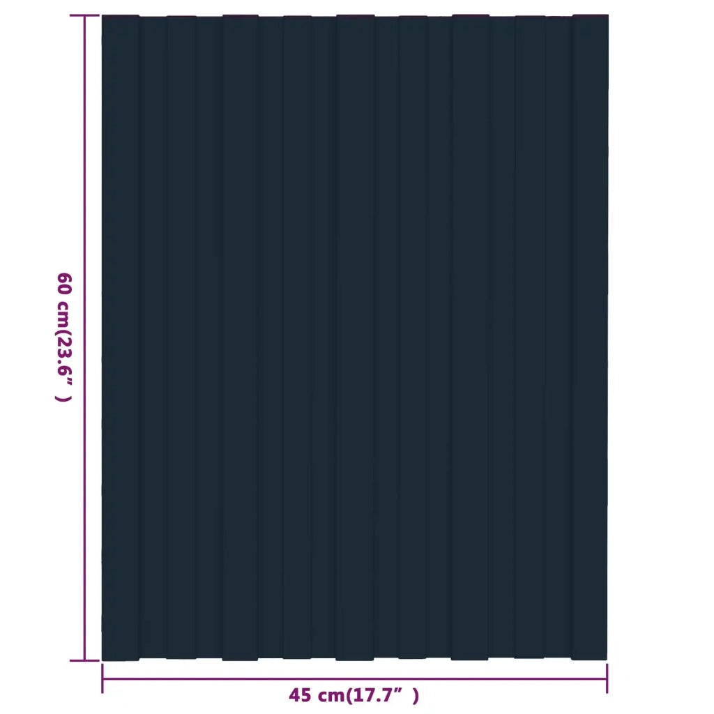 Pannello per tetto 12 pz Antracite 60 x 45 cm Acciaio zincato CFW2526067