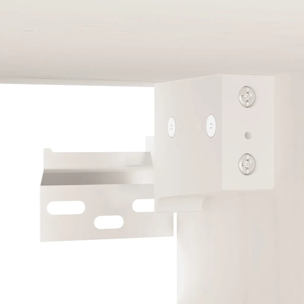 Pensile Bianco 80x30x30 cm in Legno Massello di Pino 818377