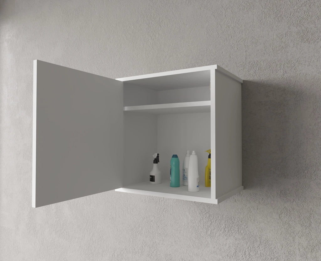 Wall Unit for Laundry Composition in PVC, Complete Kit 45x34 cm, Garden Model, Ideal for Functional Spaces