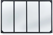 Specchio in Vetro a 4 Strisce di Design Industriale 110x70 cm