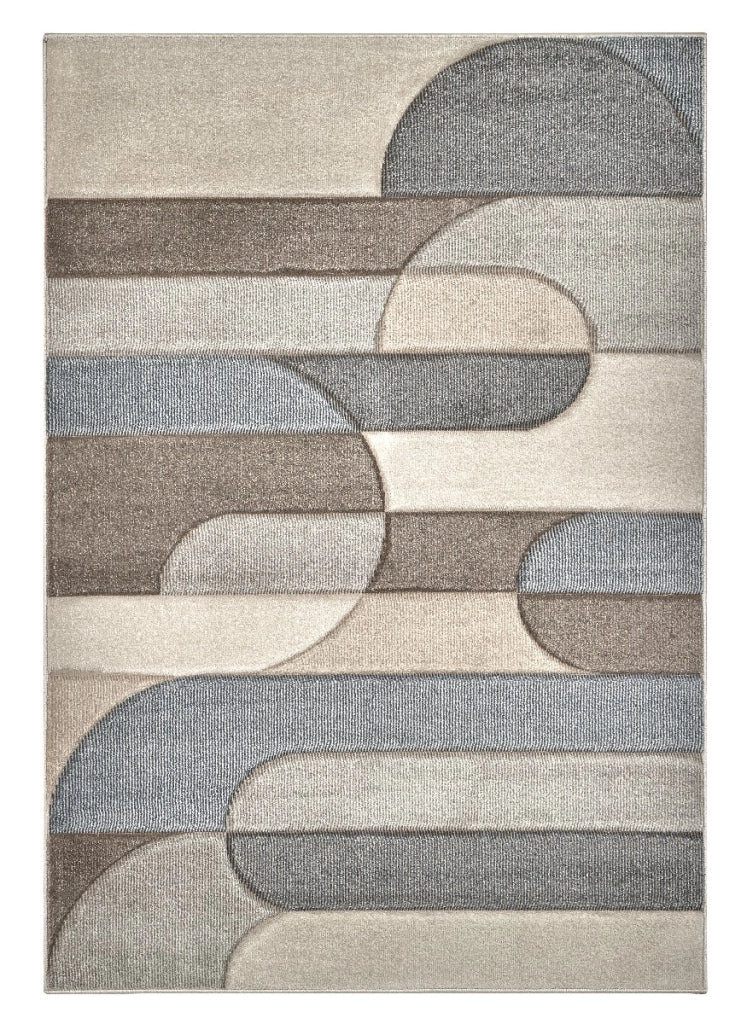 Tappeto FUNNY H8231 grigio beige cm.200x290 design moderno contemporaneo