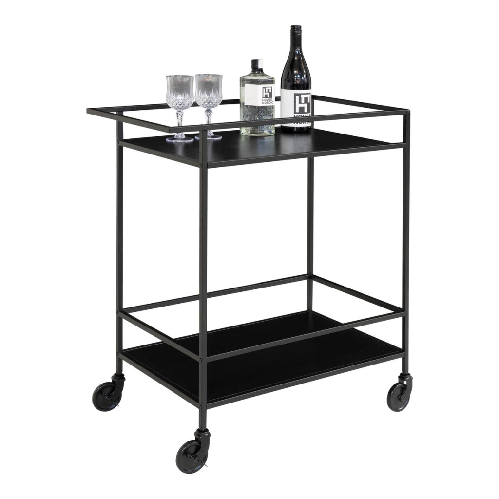 Carrello Vita, Nero, Metallo, 68x40x79 cm