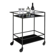 Carrello Vita, Nero, Metallo, 68x40x79 cm