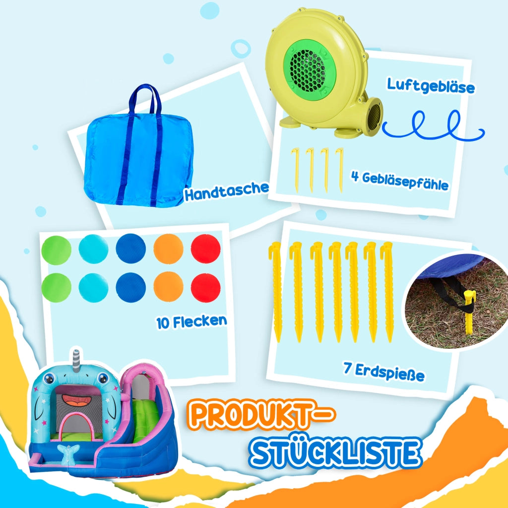 Castello Gonfiabile con Scivolo e Piscina ¨C Xylo ¨C 330x280x200 cm