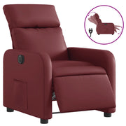 Poltrona | Sedia Relax Reclinabile Elettrica Rosso Vino in Similpelle