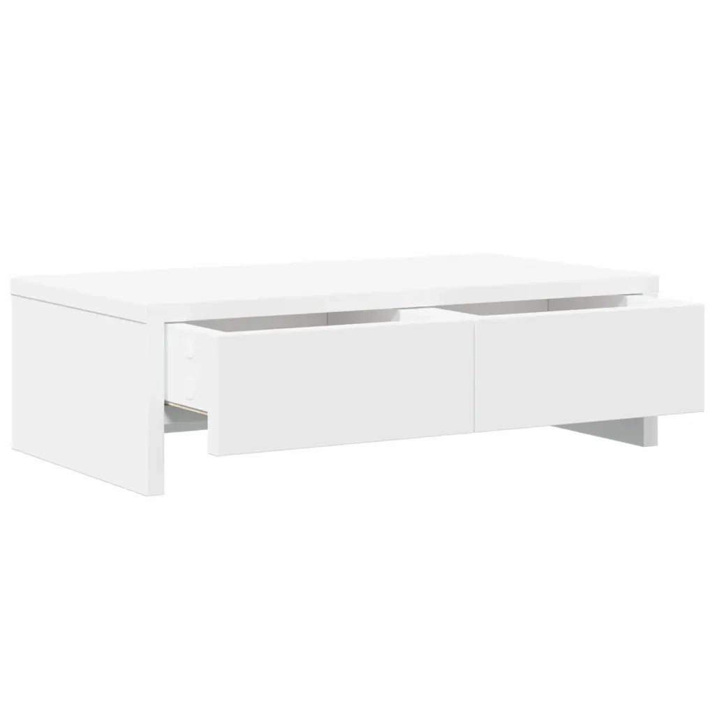 Supporto Monitor con Cassetti Bianco 50x27x15 cm in Truciolato