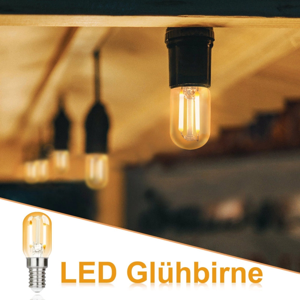 ZMH Confezione da 2 Lampadine LED E14 T22 Vintage 2W Retro 2700K Bianco Caldo Lampada a Risparmio Energetico E14