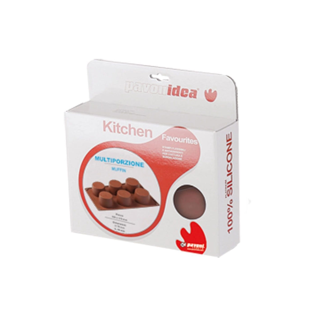 Stampo in silicone per muffin, 6 porzioni