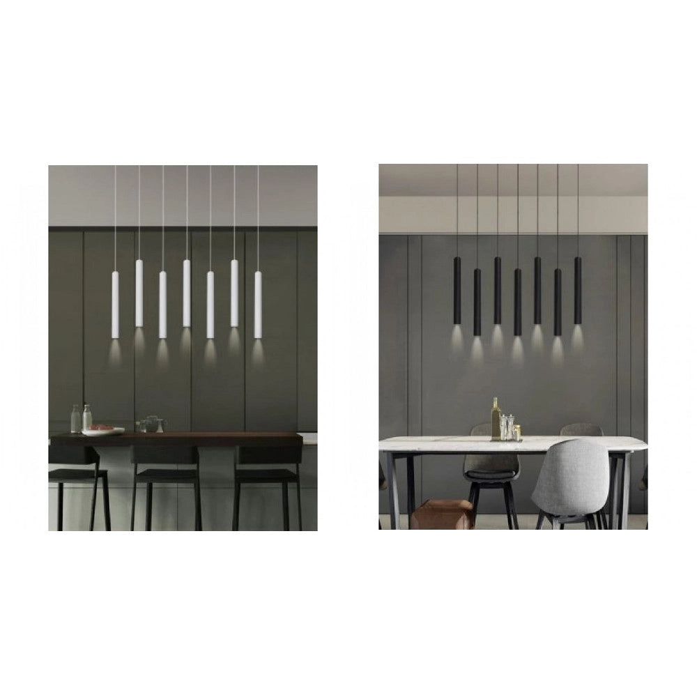 Trade Shop - Lampadario A Sospensione Design Moderno Cilindro Soffitto Attacco Gu10 Ip20 A61 -