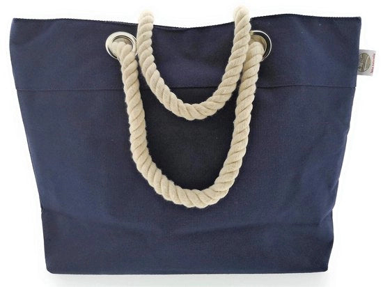 Borsa da spalla XL in blu – alta qualità con cinturino e tasca interna – 54 x 37 x 17 cm – borsa da spiaggia borsa da mare borsa da shopping da spalla (blu)
