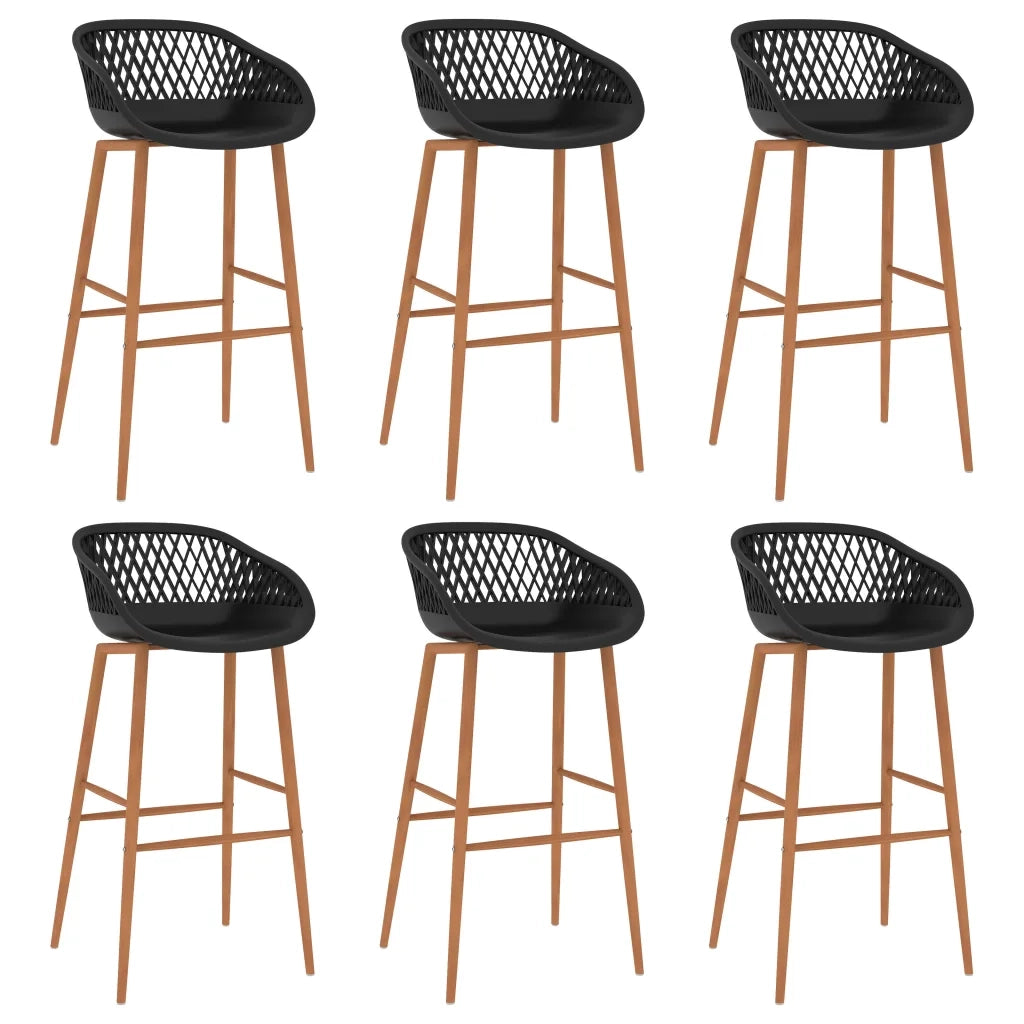 vidaXL Set da Bar 7 pz Nero