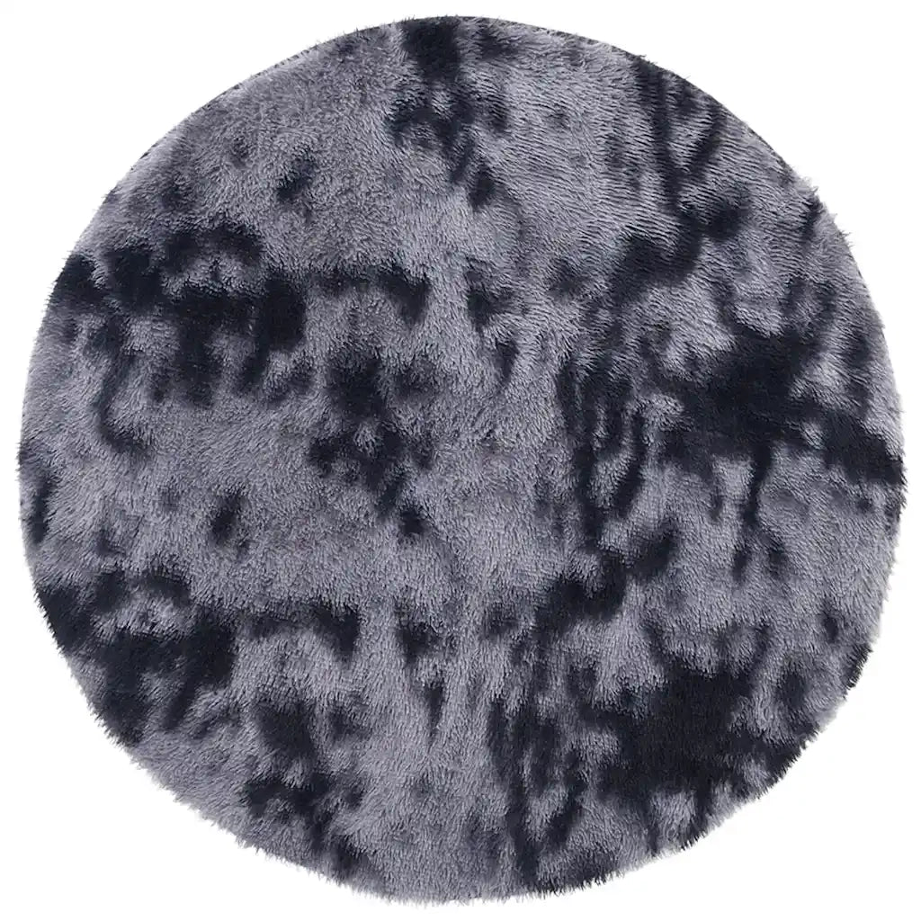 Tappeto Shaggy a Pelo Lungo NAVARRA Grigio Scuro 160x160 cm